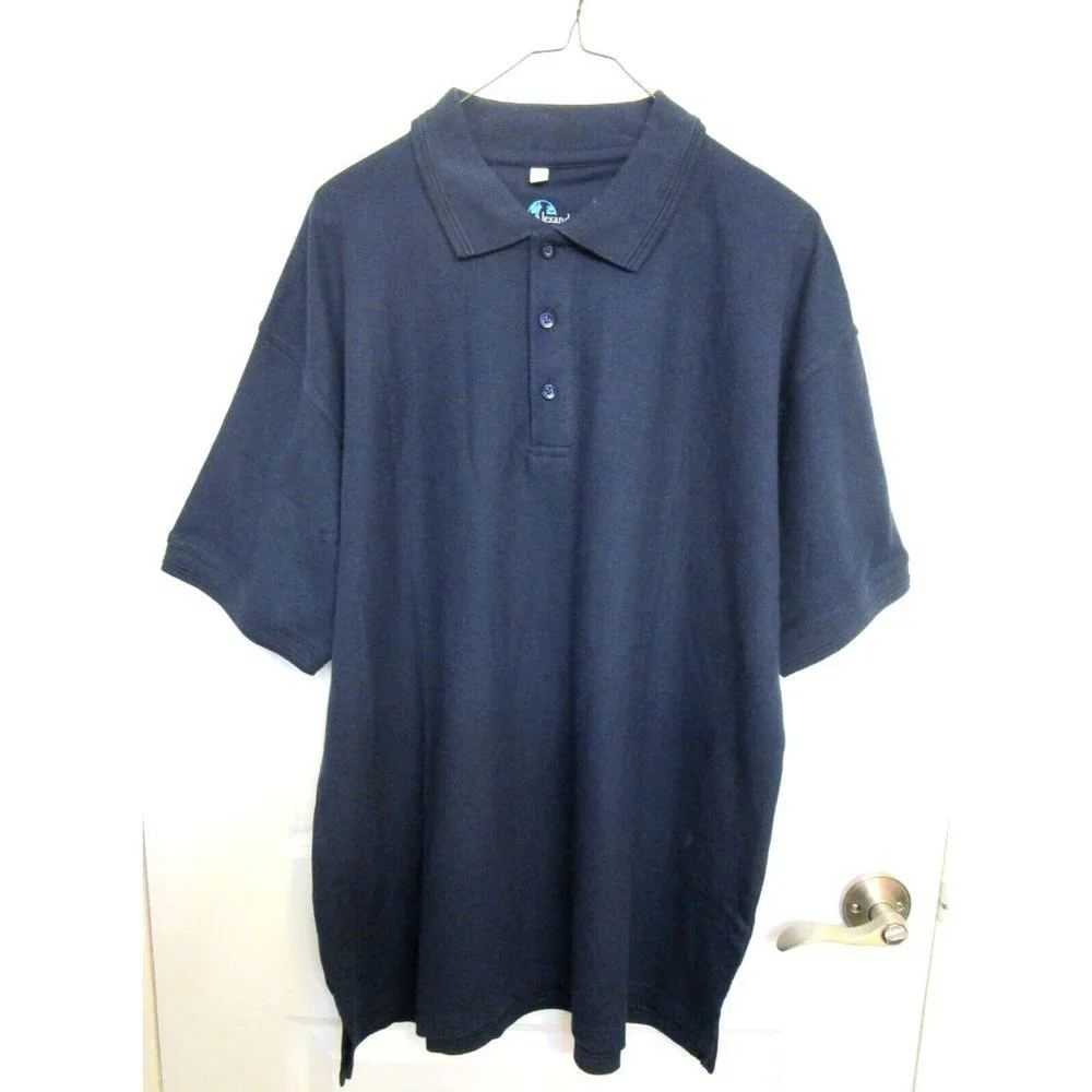 Jason Alexander Men's polo type shirt with collar - Blue - XL - New without tag - Picture 1 of 10